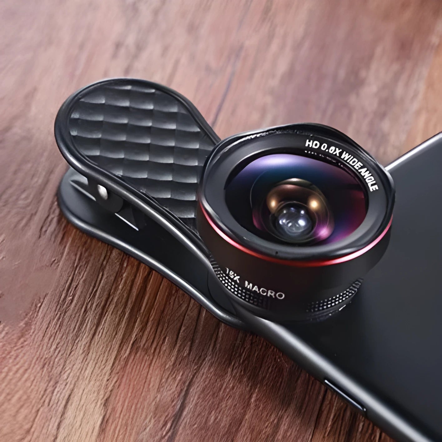LQ-046 mobile phone wide-angle and macro lens kit with clip and storage box