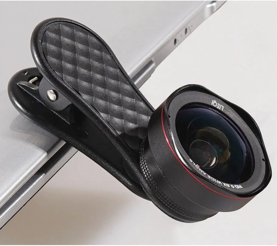 LQ-046 mobile phone wide-angle and macro lens kit with clip and storage box