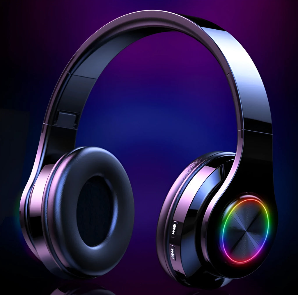 T6 wireless bluetooth headset showing earpiece and charging port