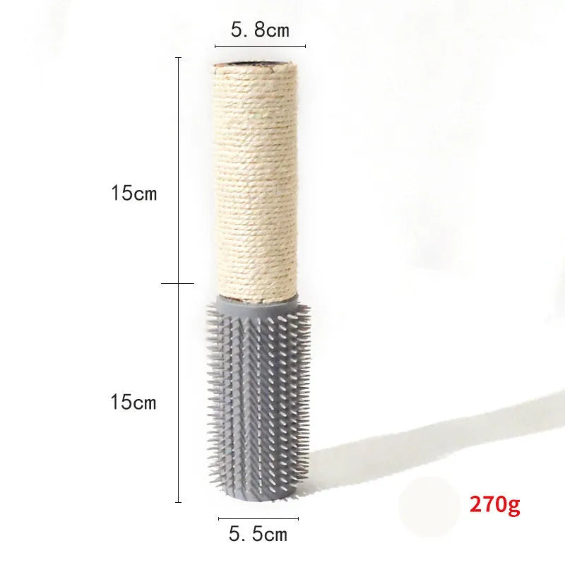 Brown sisal cat scratching post with scratching device measuring 30cm tall
