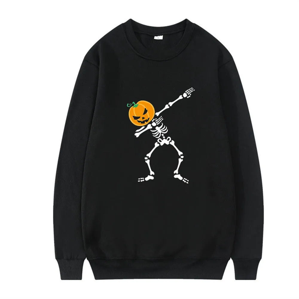 Women's printed long sleeve crew neck top in a cotton-polyester blend, shown in one of five available colours.