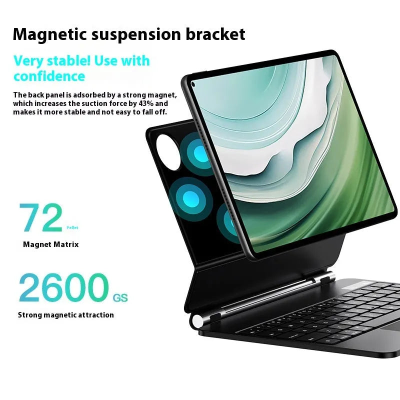 Miaocontrol Pro11 magnetic wireless keyboard and protective cover for Huawei Matepad 11 tablets in black colour