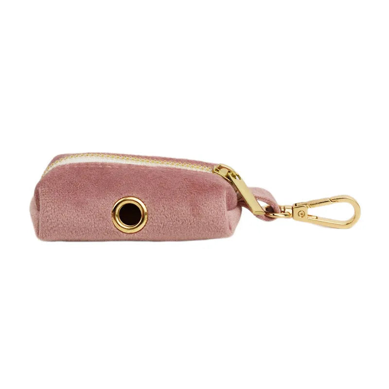 Light purple pink velvet dog collar with adjustable buckle on a light background