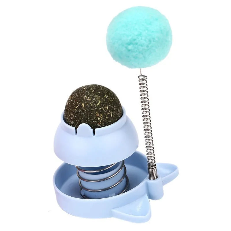 Colourful 55mm cat toy mint ball with self-hi sound for chewing and play