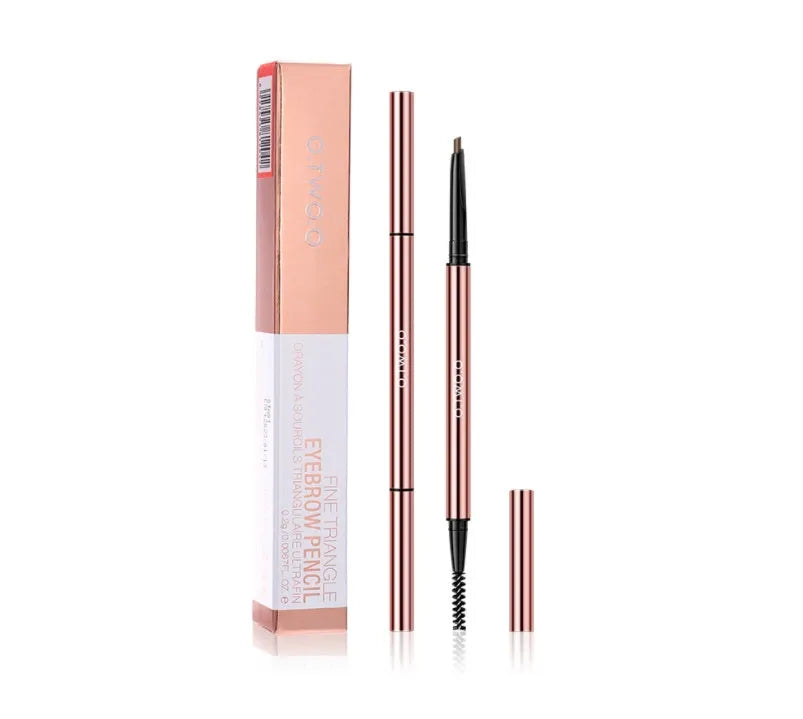Refillable eye brow make-up pencil in colour box with six shade options shown