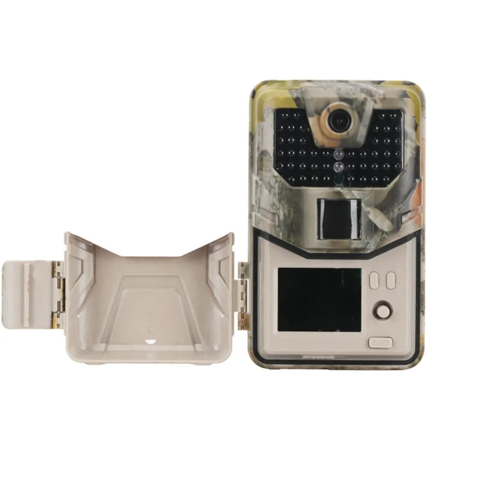 Camouflage outdoor Bluetooth hunting camera with 30MP and 42 infrared LEDs for night vision