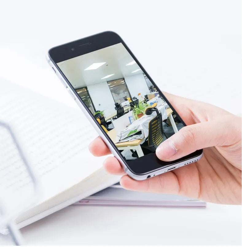 2MP 360-degree WiFi graffiti camera with ABS material, 1080p resolution, and 15m range for indoor monitoring