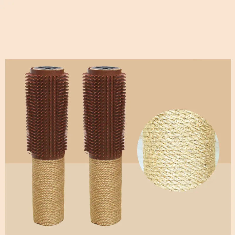 Brown sisal cat scratching post with scratching device measuring 30cm tall