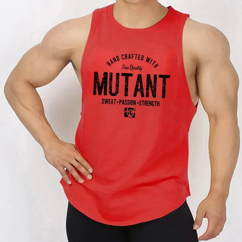 Men's loose polyester waistcoat training sleeveless shirt for outdoor fitness in various colours