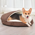 Brown and grey removable cloth dog kennel in medium and small sizes