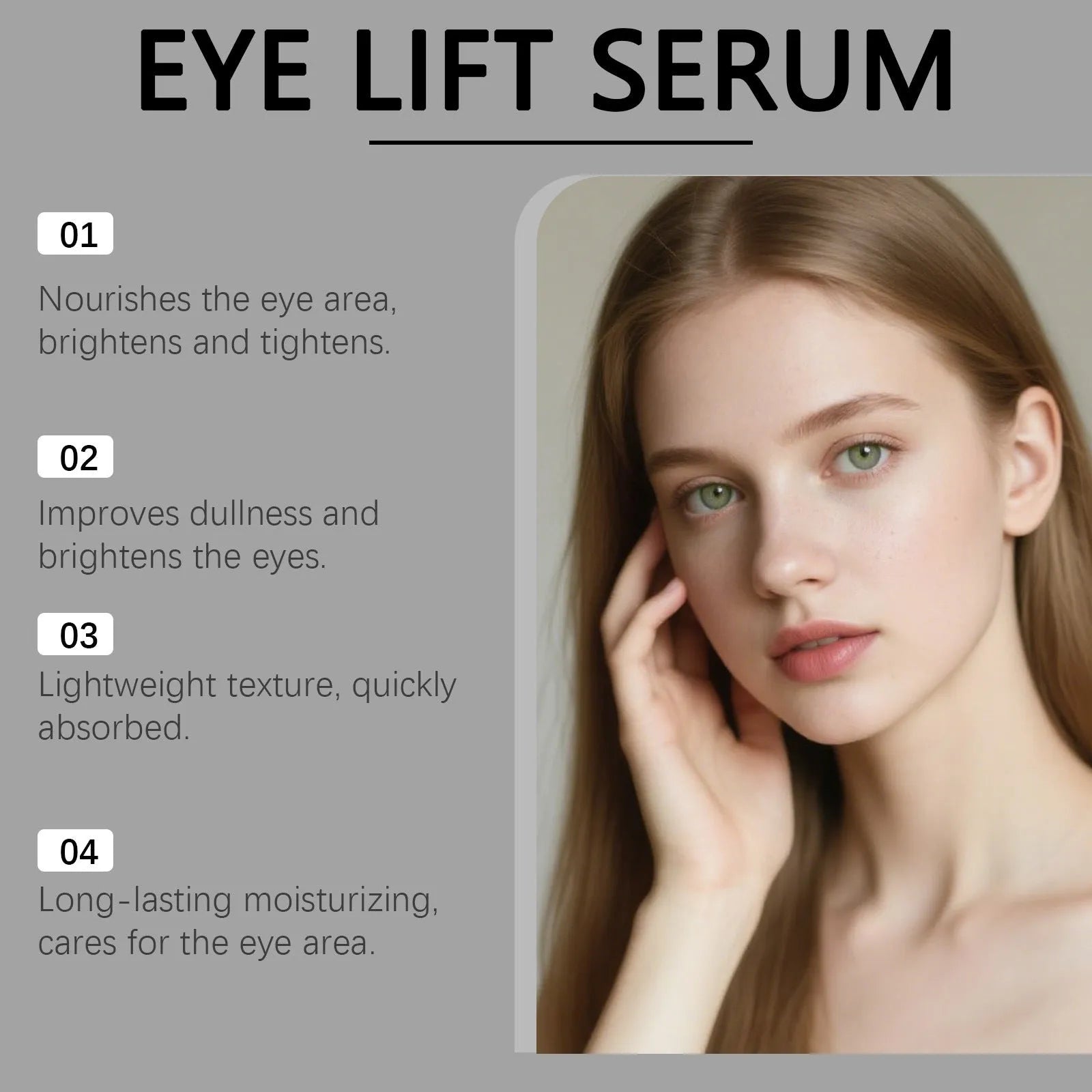 10ml eye firming liquid serum in bottle with frankincense and castor oil