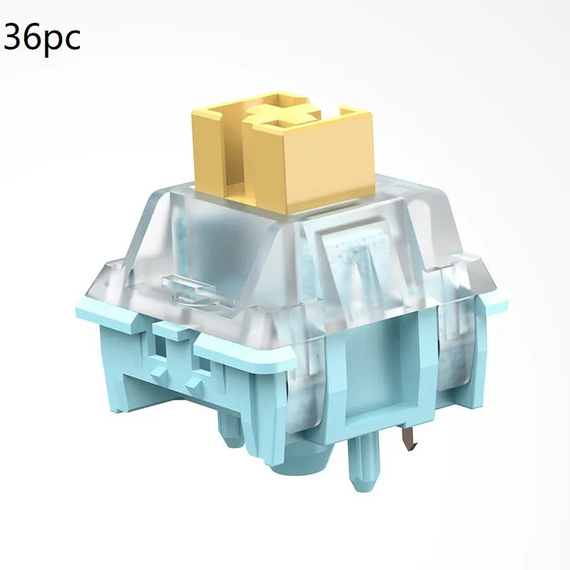 36 Sea Salt Lemon PRO Mute keyboard switches for mechanical keyboard replacement and DIY projects