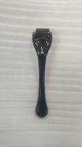Micro needle roller facial tool with colour-coded handle and wheel showing 0.25mm needle size