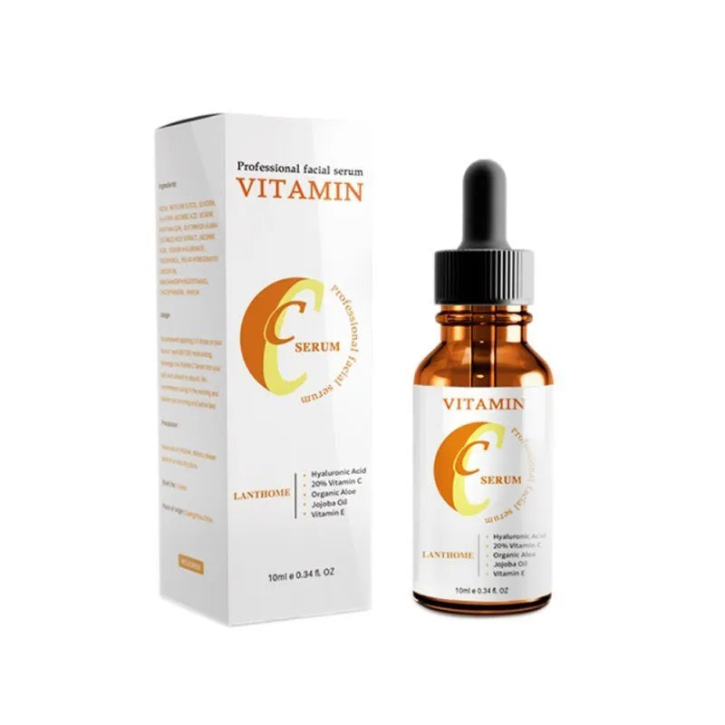 Vitamin C hyaluronic acid facial serum bottle for skin brightening and anti-aging