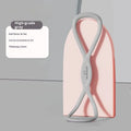 Chest expander fitness elastic rope silicone resistance strip in pink 15 pound option for home gym workout