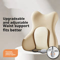 Ergonomic memory foam waist pad for back support in brown, grey, pink, or purple colours