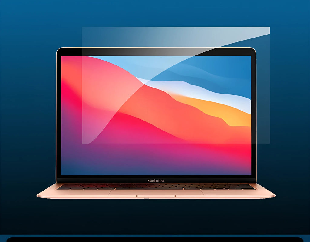 Tempered glass screen protector for MacBook Air and Pro models with electrostatic adsorption