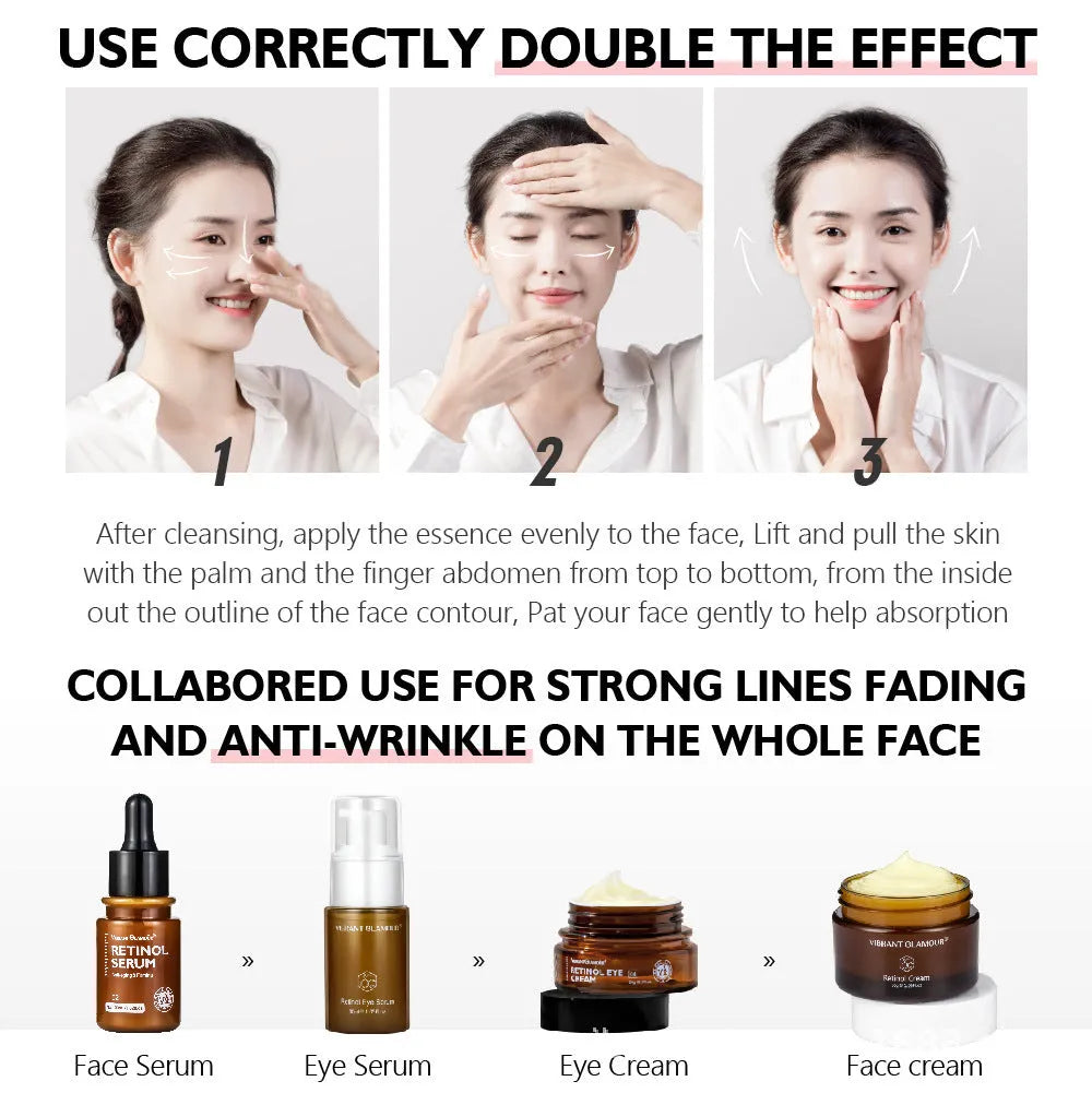 30ml Retinol facial serum bottle for dry lines, fine lines and skin brightening