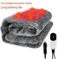 Gray 12V car electric blanket kneepad with plug cord