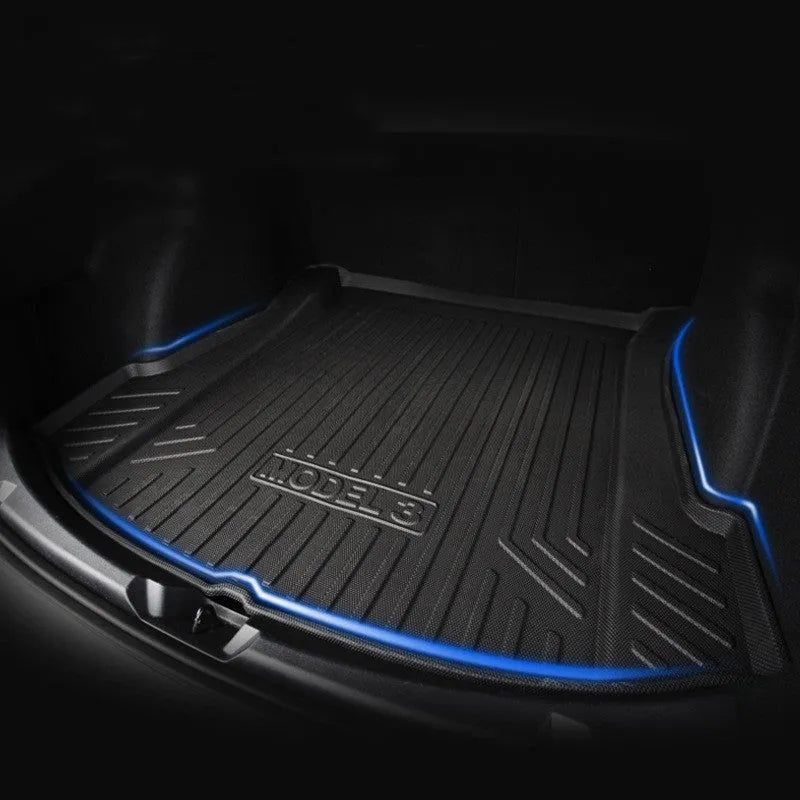 Tesla car floor mats with TPE footrest for Model 3, Y, X and S vehicles