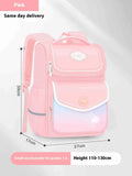 Girls waterproof Oxford cloth school backpack for primary years 1-6 in pink, purple and green colours