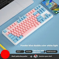 87-key wired mechanical gaming keyboard with colourful keycaps on a metal frame, shown with key puller and cable.