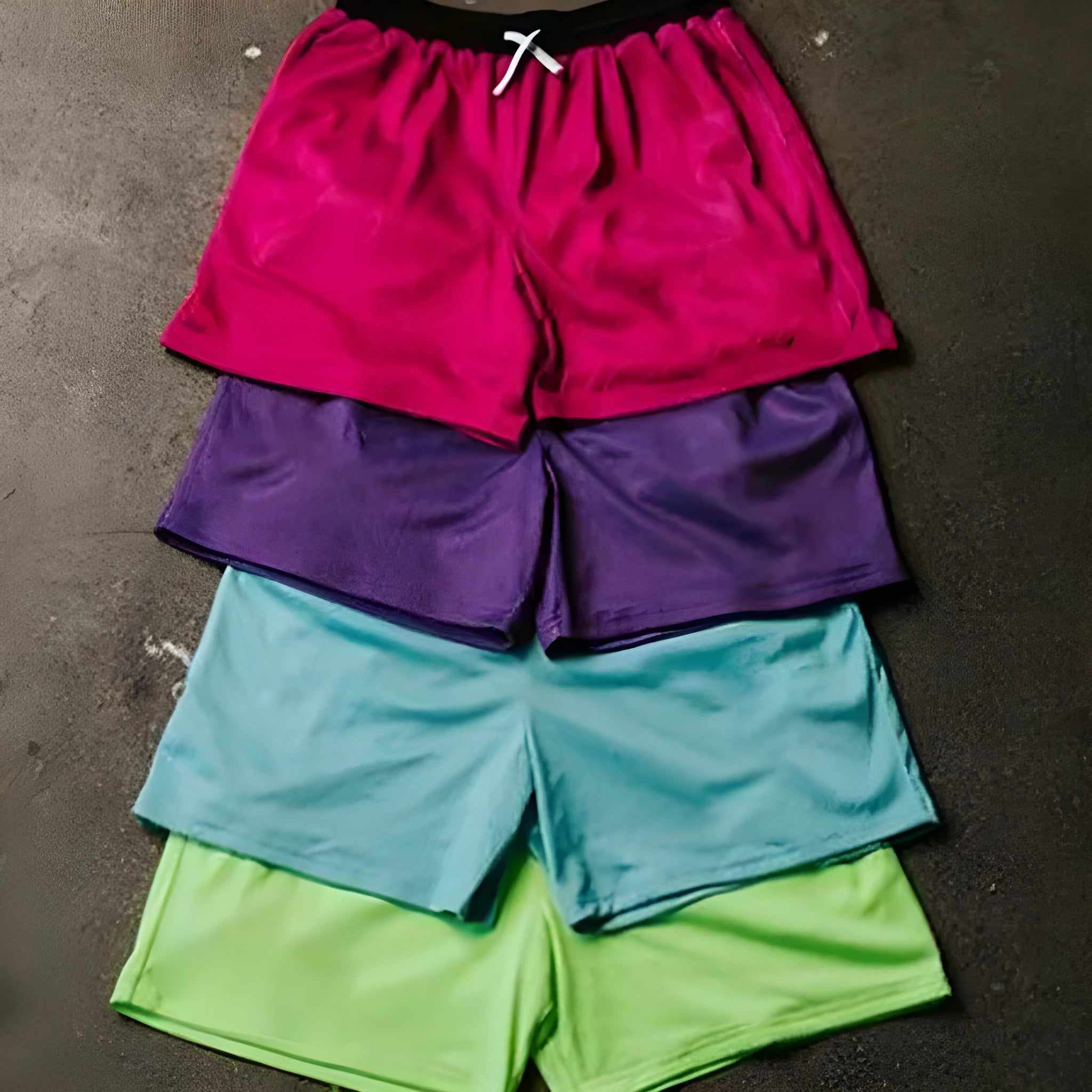 Men's mesh quick-dry athletic shorts in black, available for running and summer fitness activities