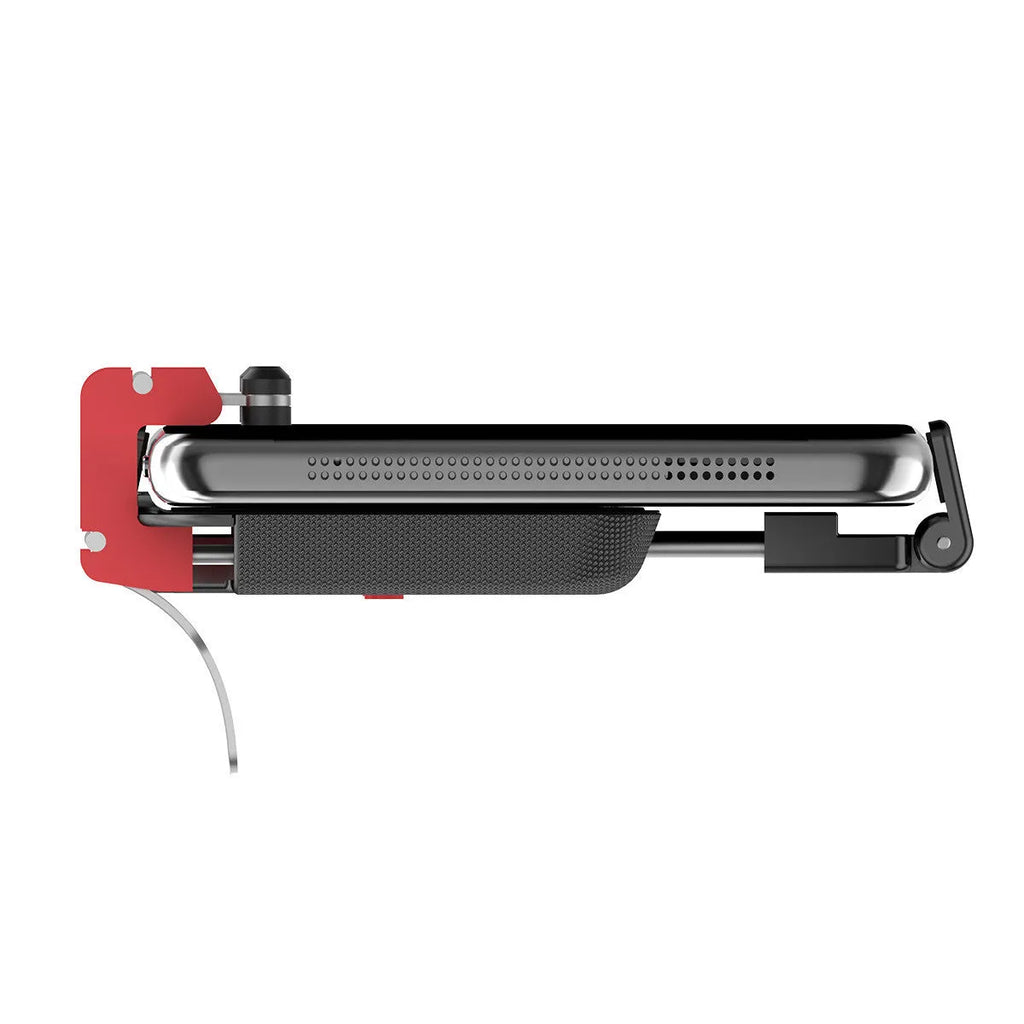 Black phone gaming trigger bracket with adjustable metal trigger and telescopic clip