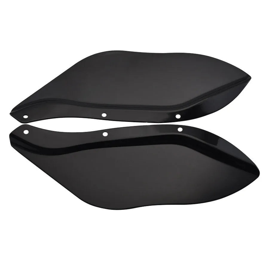 Harley-Davidson Touring motorcycle side wing head covers in black and transparent ABS plastic