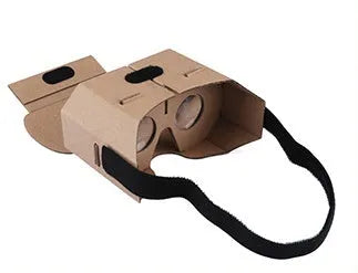 Paper virtual reality glasses for smartphones showing 3D movies and games