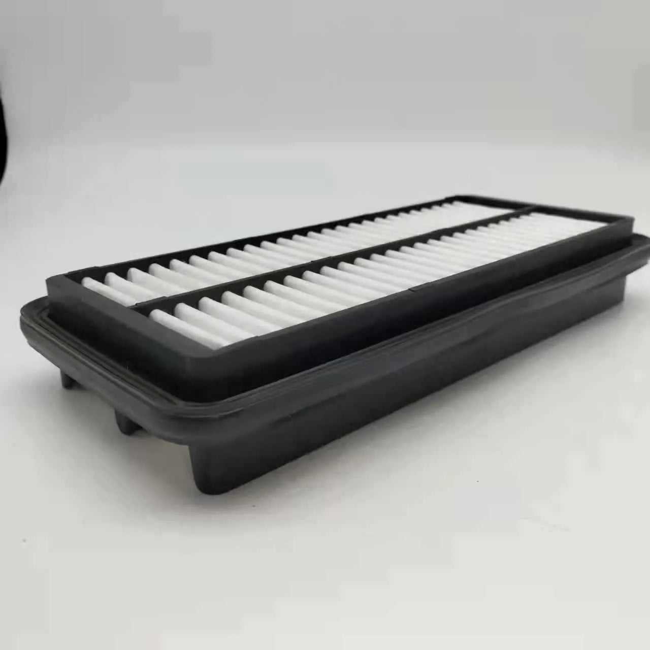 Black car air filter for Modern vehicles showing 256mm diameter dimensions