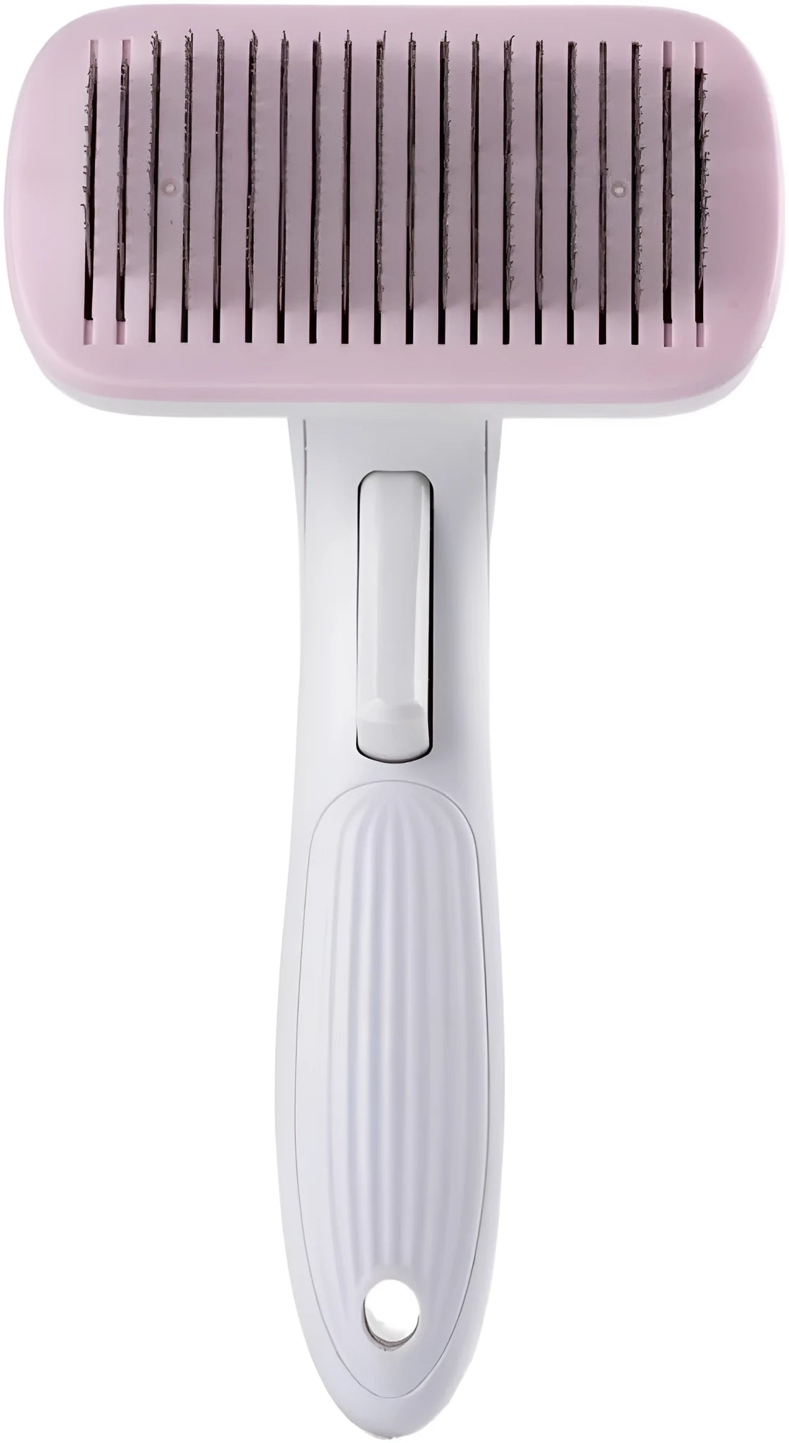 Pet automatic hair removal comb in blue, grey, green, or pink colour options