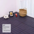 Wood grain plastic floor tiles showing interlocking edges, 300x300mm size with 23mm thickness