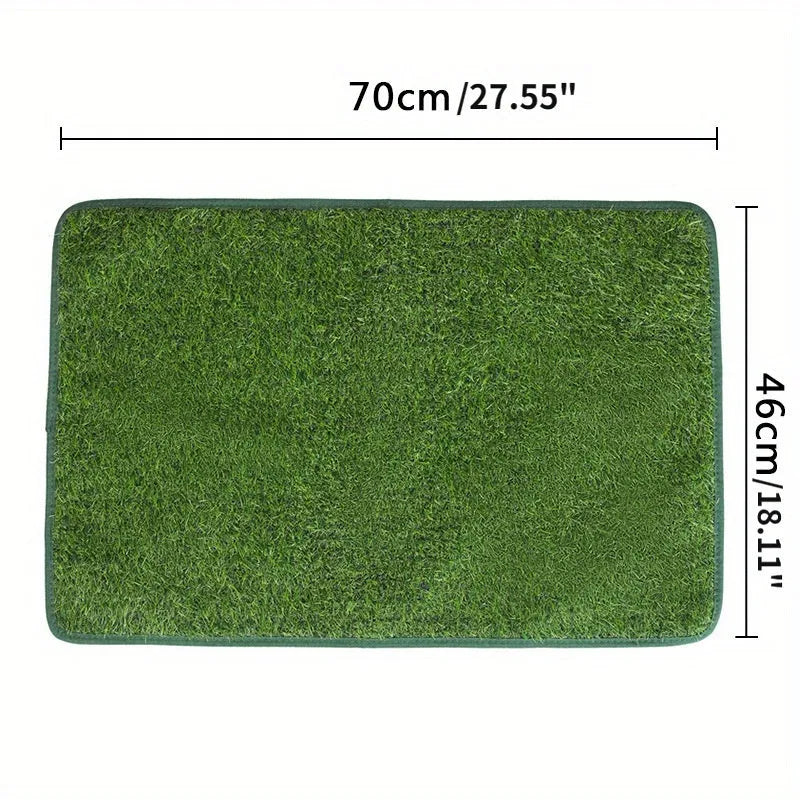 Artificial grass dog and cat toilet training mat in three size options for indoor use