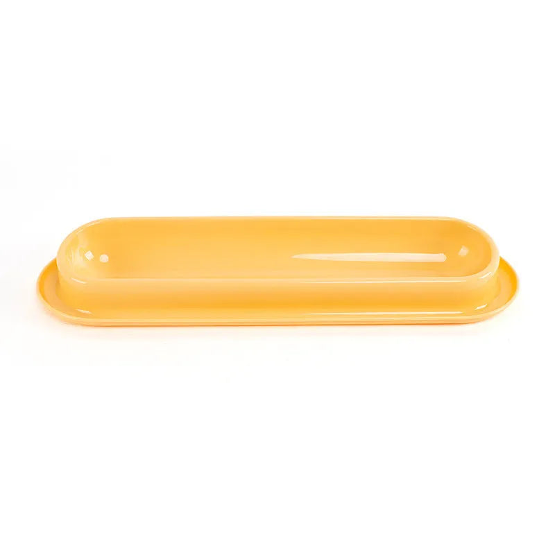 Leakproof pet bowl feeder set for cats and dogs in green pink and yellow colours