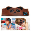 Black Bluetooth music eye mask with built-in headphones for sleep