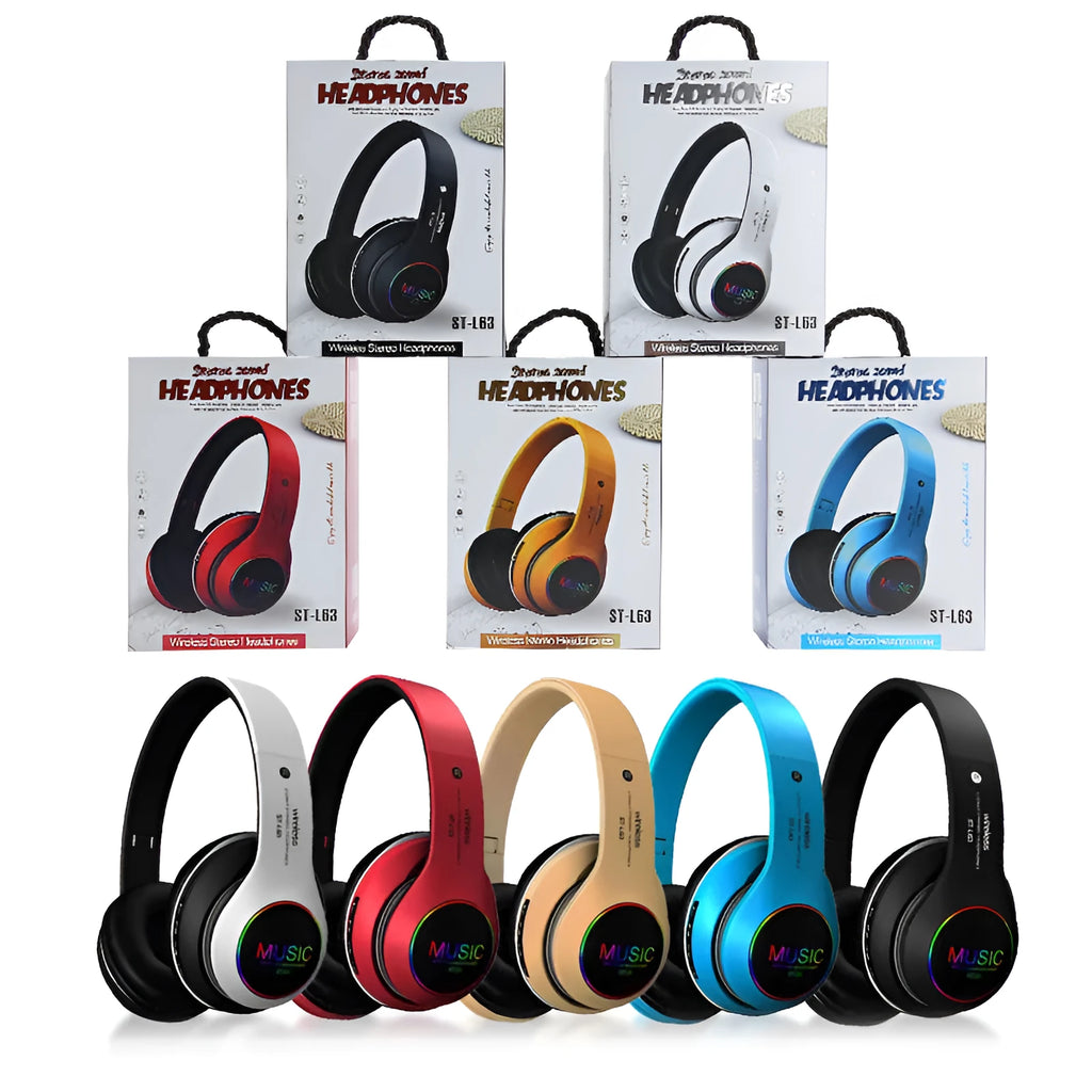 Explosive Bluetooth headset USB model in black with 40mm driver and Bluetooth 5.0