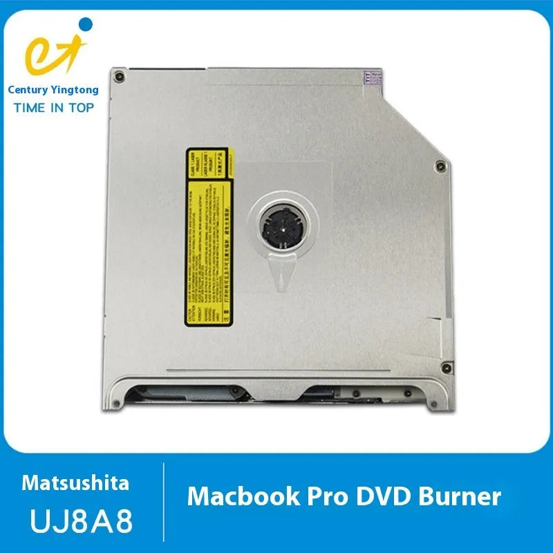Apple MacBook Pro 13 inch silver internal SATA optical drive, UJ8A8 specification.