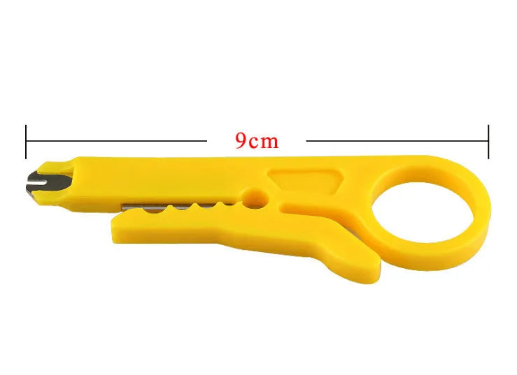 Yellow mini portable wire stripper tool with 0.6 mm stripping diameter