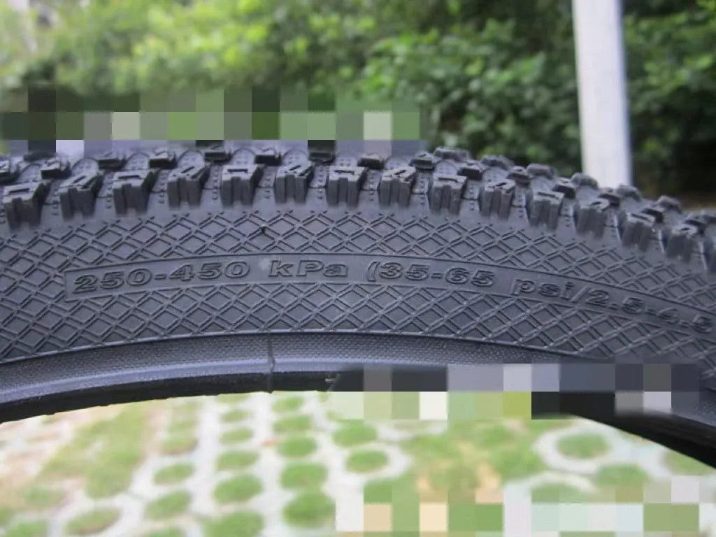 Mountain bike ultralight puncture proof tyre showing tread pattern, available in multiple wheel sizes.