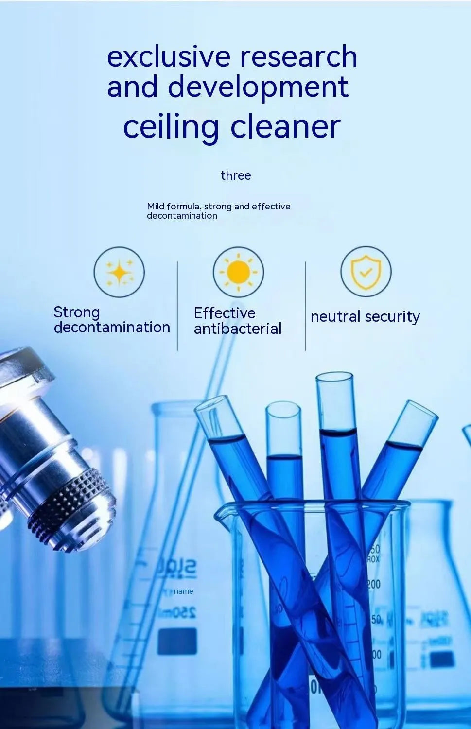 Wash-free fabric roof foam cleaner bottles with cleaning towel and sponge wipes for interior ceiling decontamination
