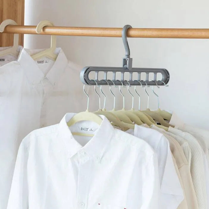 Plastic clothes hanger with 360° rotating hook, 33 cm length, in assorted colours