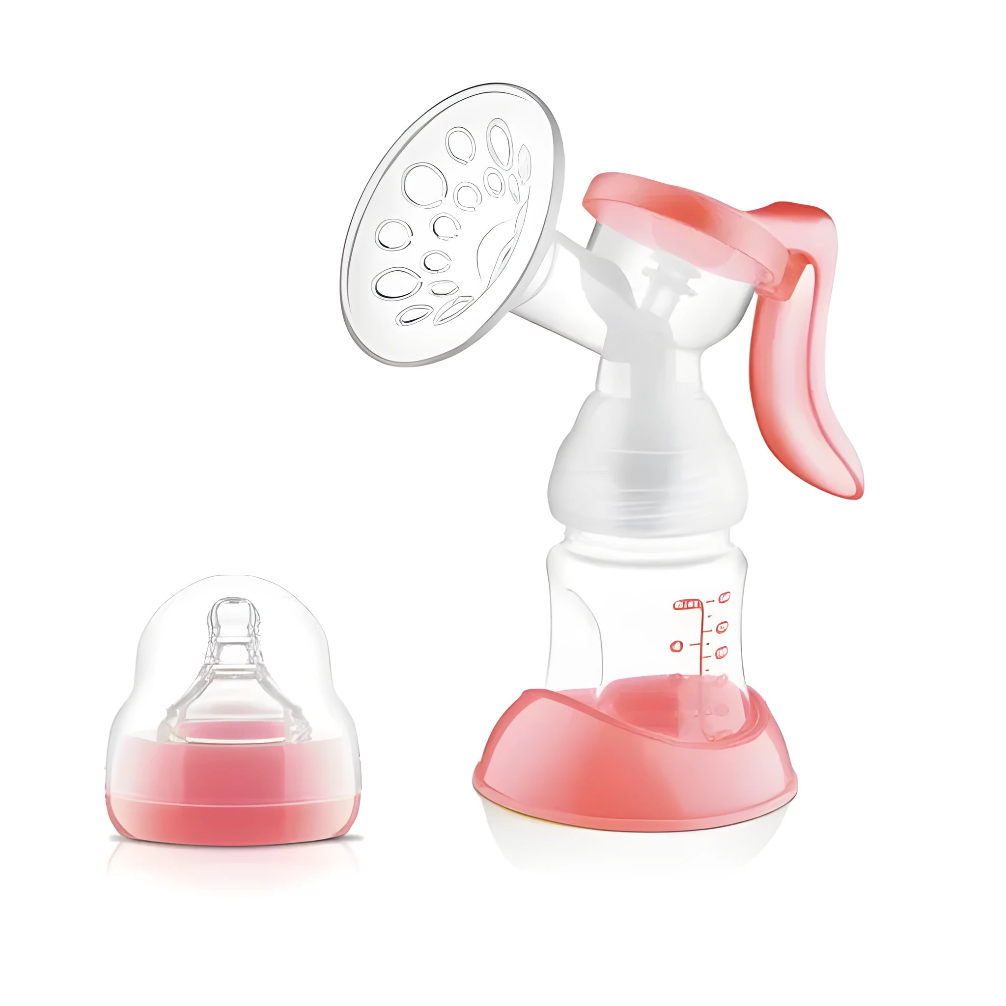 PP feeding bottle manual type 95x175mm in pink, transparent, and yellow colour options