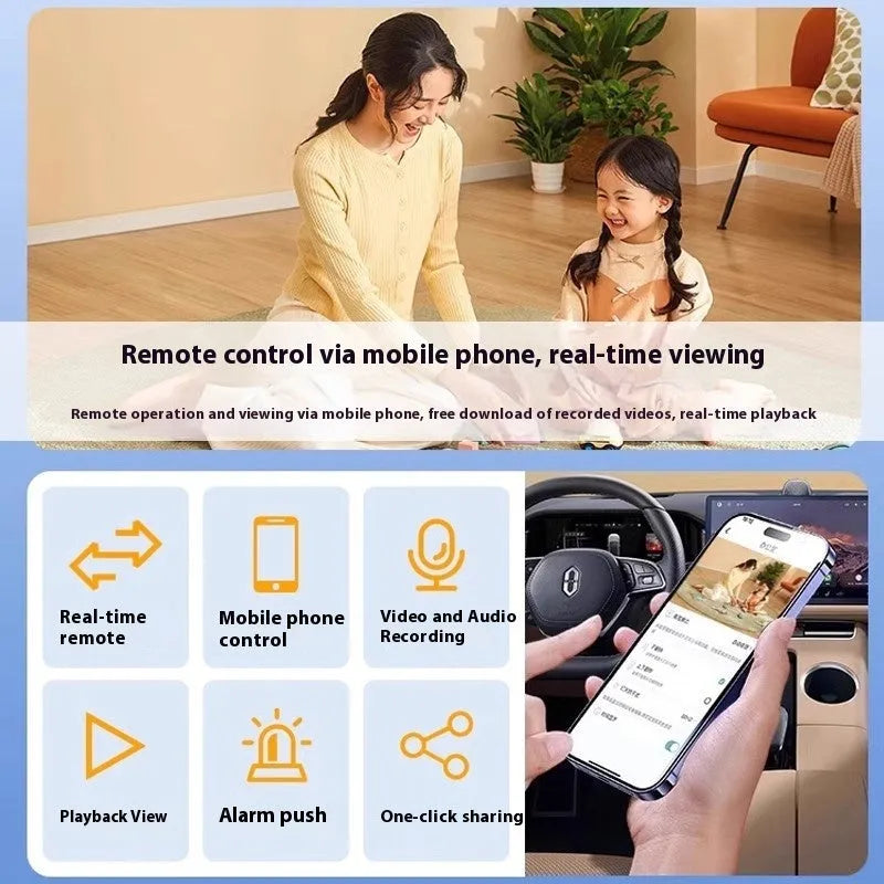 Battery surveillance camera with wireless WiFi, 4MP indoor, aviation plastic housing, self-contained bracket