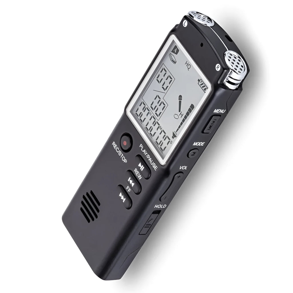 USB professional voice recorder with compact design and external microphone connection