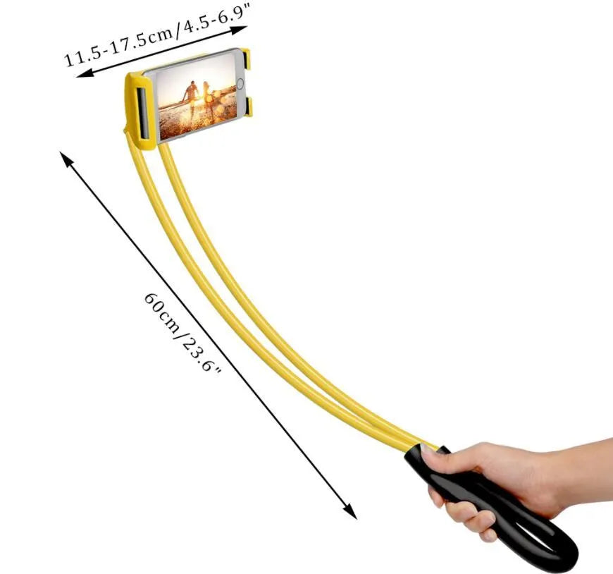 Universal 360-degree rotatable phone holder with foam padding for smartphone protection
