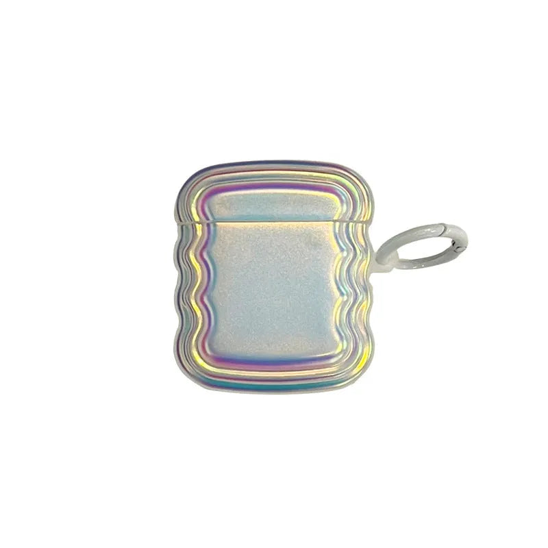 Silicone case with laser-cut magic laser and ring pattern for AirPods Pro 2, AirPods 3, Pro, and 1/2 models.