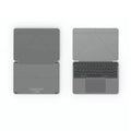 Space grey folding Bluetooth wireless keyboard for mobile phones and tablets