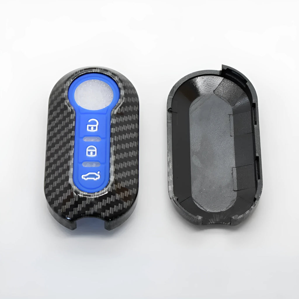 Fiat 500 Boyue Ottimo Viaggio remote key case replacement shell in black, red, or dark blue