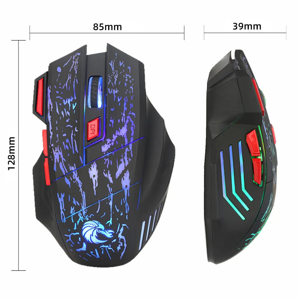 H300BK colour wired USB gaming mouse with luminous lighting effects and ergonomic design